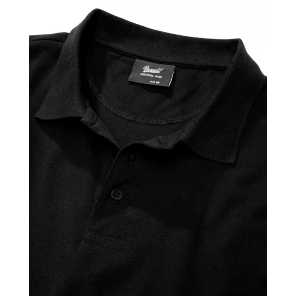  Pánske tričko s golierom BRANDIT 4215 BLACK 