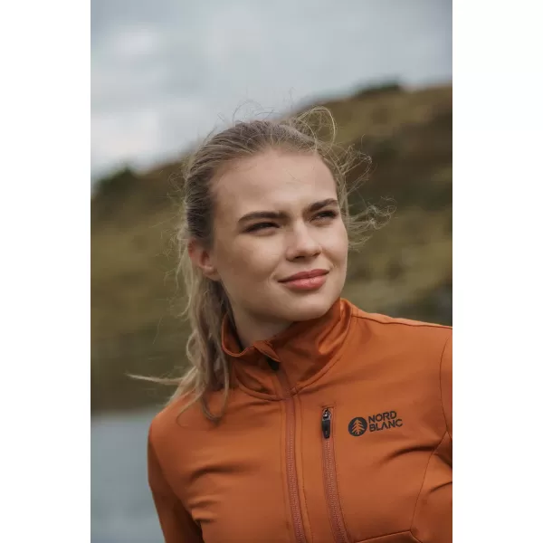  Dámska mikina powerfleece NORDBLANC SEDGE NBWFL8291 HNEDÁ 