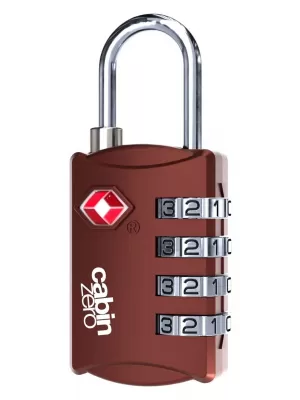 Zámok CABINZERO TSA Travel Lock SANGRIA RED