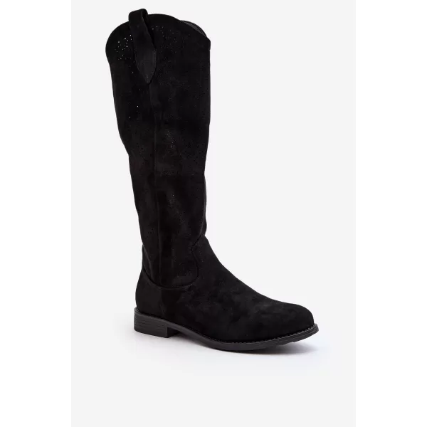 Dámske čižmy S.BARSKI HY66-132 BLACK 