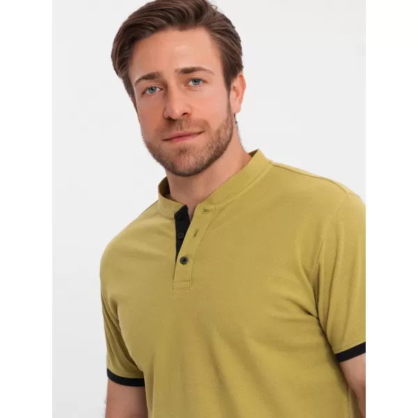  Pánske tričko OMBRE OM-TSCT-0156 OLIVE 