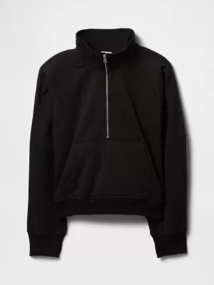 Detská mikina GAP KANGA QUARTER ZIP 760801-01 TRUE BLACK