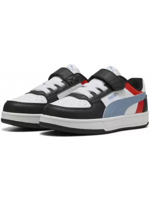 Detská obuv PUMA CAVEN 2.0 BLOCK AC+ PS 394462-17 PUMA BIELA/STUDENÁ MODRÁ/ČIERNA