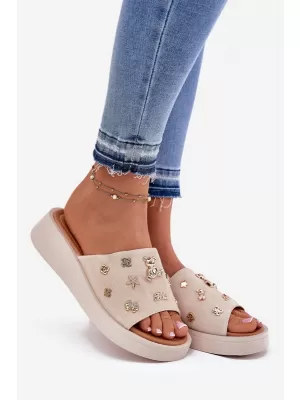 Dámske šľapky VINCEZA 66741 BEIGE