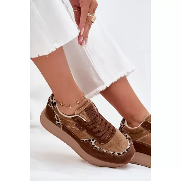  Dámske tenisky BIG STAR OO274A313 BROWN/BEIGE Big Star Shoes 