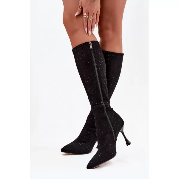  Dámske čižmy D&A JC52-883 BLACK 