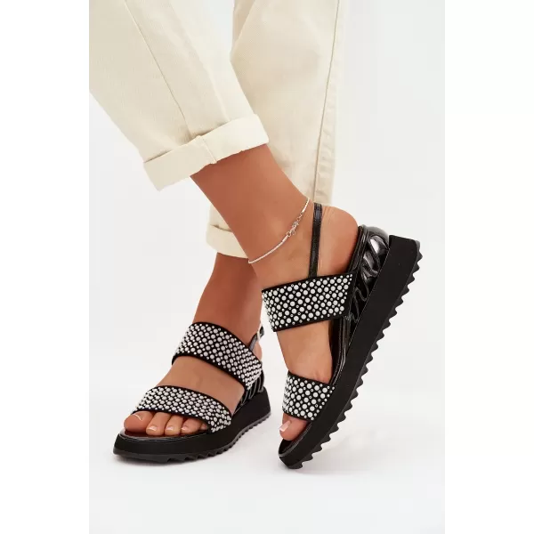  Dámske sandále D&A CR61-3067 BLACK 