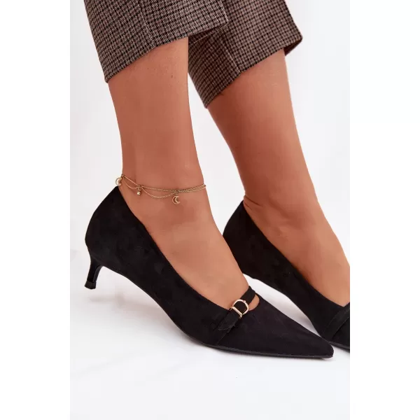  Dámske lodičky na podpätku BOTO PIRELA 42038 BLACK 