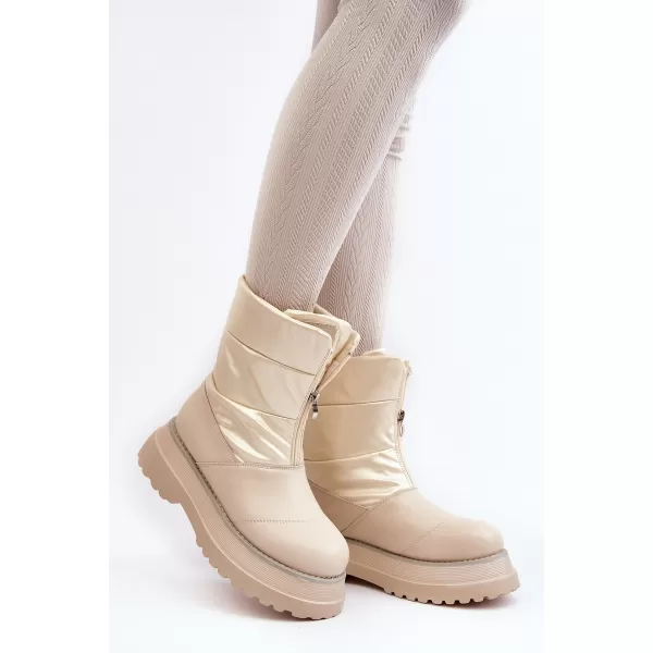 Dámske snehule GOE MM2N4079 BEIGE 