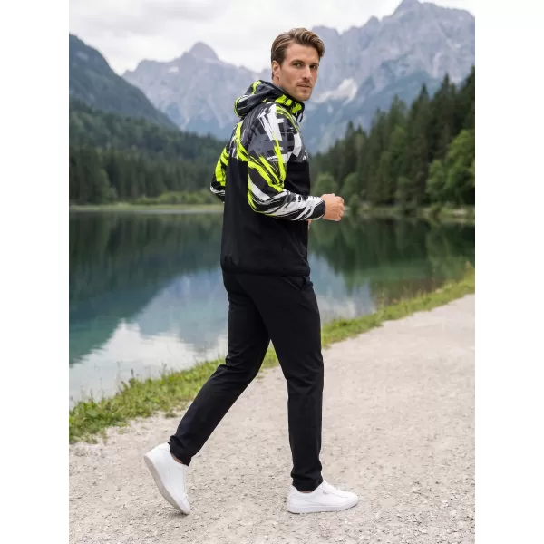  Pánska softshellová bunda premium ALTISPORT VOJ/ALM039JACK01 ČIERNOŽLTÁ 