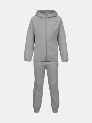 Chlapčenská súprava UNDER ARMOUR UA DOUBLE KNIT FZ SET UAFII1NE-053 ŠEDÁ