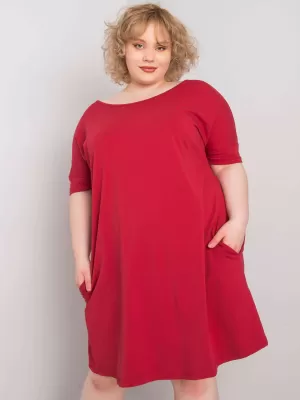 Dámske šaty BASIC FEEL GOOD RV-SK-6639.02X BURGUNDY