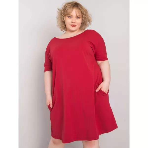  Dámske šaty BASIC FEEL GOOD RV-SK-6639.02X BURGUNDY 