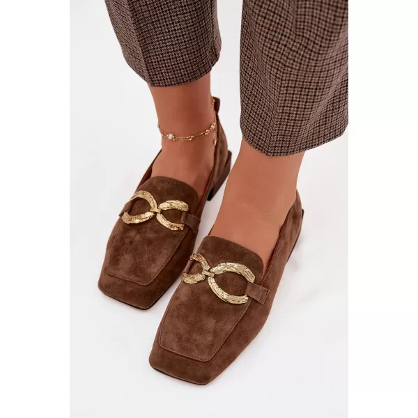  Dámske mokasíny D&A CR61-3115 BROWN 