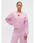 Dámska mikina GAP CREW CROP SWEATSHIRT 852831-02 PRIMROSE PINK