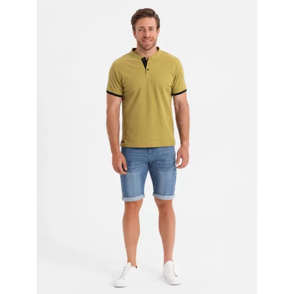  Pánske tričko OMBRE OM-TSCT-0156 OLIVE 