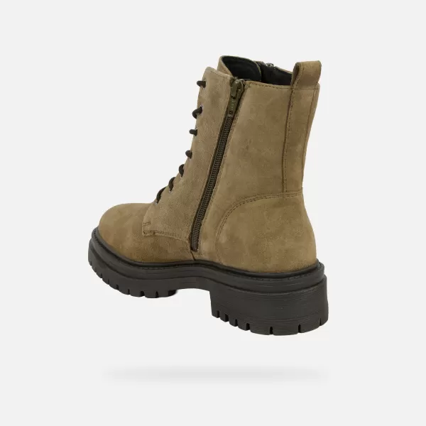  Dámske členkové čižmy GEOX IRIDEA G004093 KAKI 