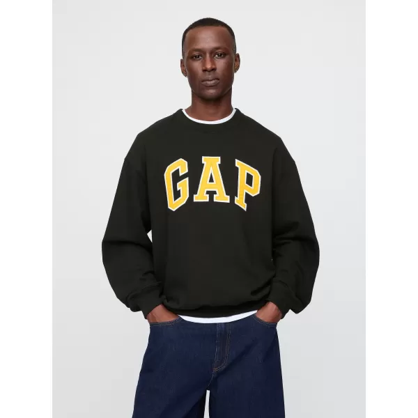  Pánska mikina GAP LOGO CREW SWEATSHIRT 616625-02 TRUE BLACK 