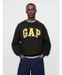 Pánska mikina GAP LOGO CREW SWEATSHIRT 616625-02 TRUE BLACK