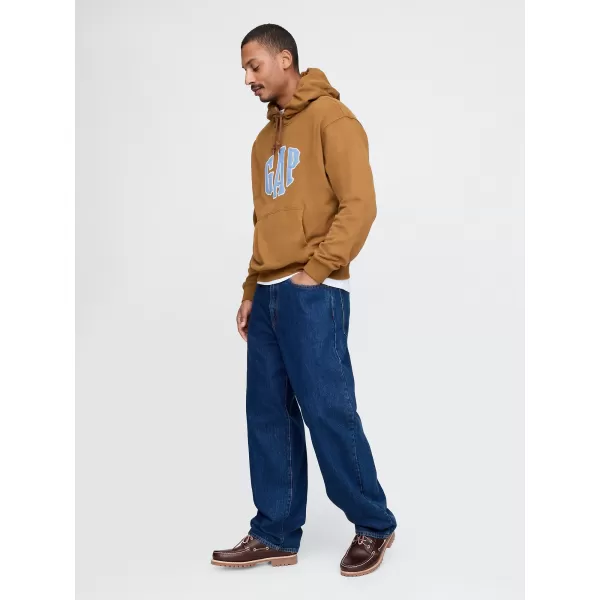  Pánska mikina GAP LOGO PULLOVER HOODIE 744728-03 BRIGHT BROWN 