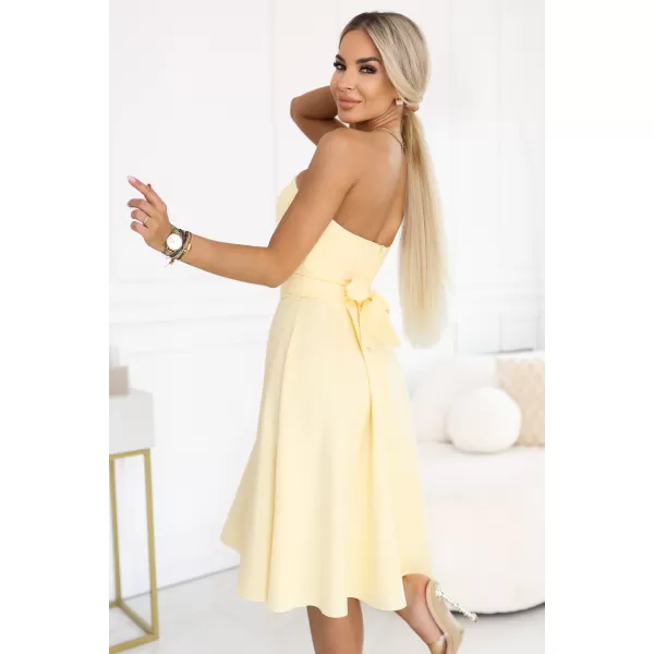 Dámske šaty NUMOCO 641-3 PASTELOVO ŽLTÁ 