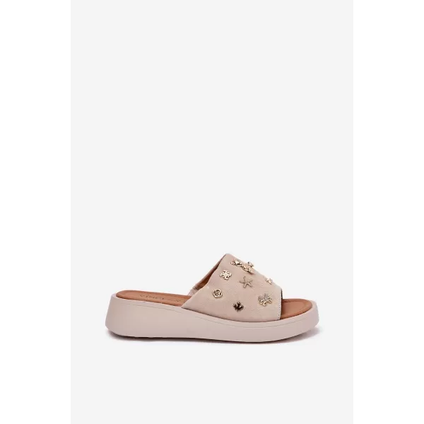  Dámske šľapky VINCEZA 66741 BEIGE 