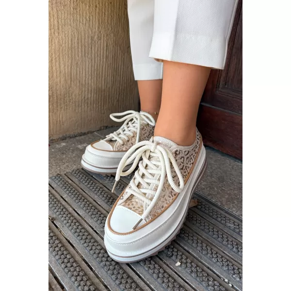  Dámske tenisky S.BARSKI BF51-101 BEIGE 