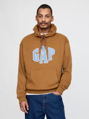 Pánska mikina GAP LOGO PULLOVER HOODIE 744728-03 BRIGHT BROWN