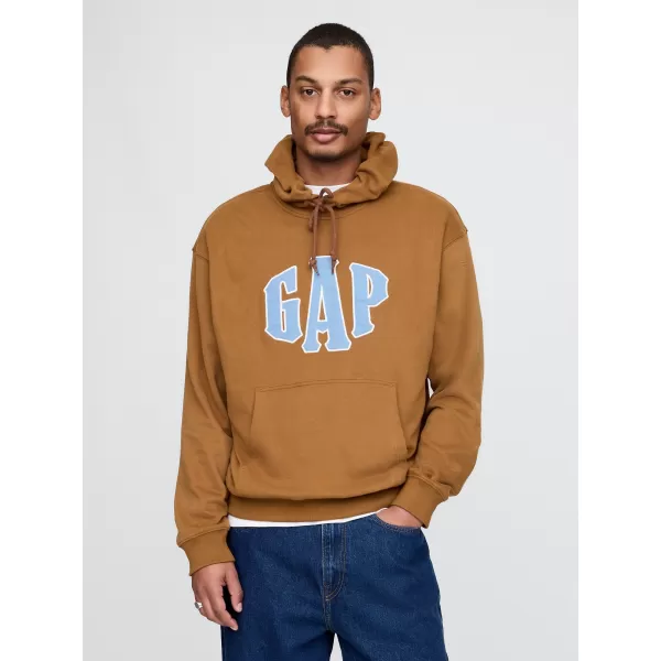  Pánska mikina GAP LOGO PULLOVER HOODIE 744728-03 BRIGHT BROWN 