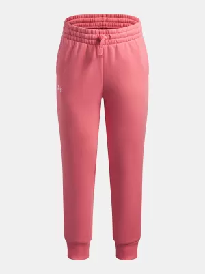 Dievčenské tepláky UNDER ARMOUR UA RIVAL FLEECE JOGGERS 1379525-600 RUŽOVÁ