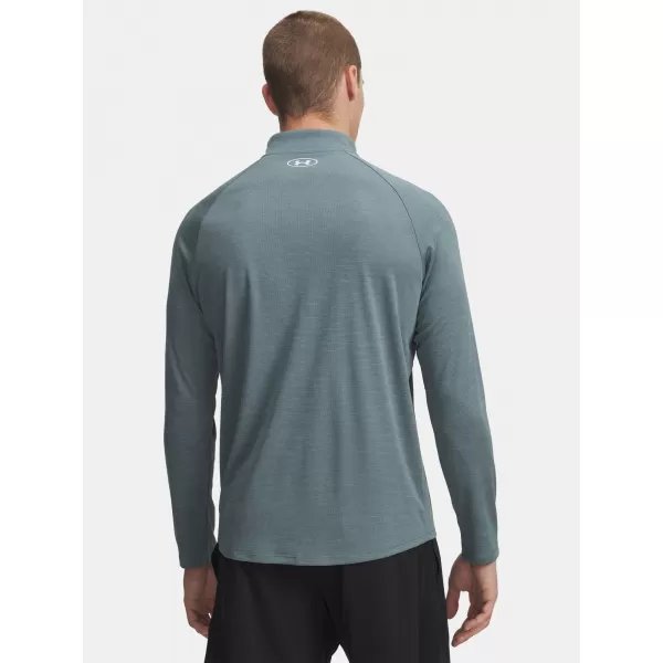  Pánske tričko UNDER ARMOUR UA TECH TEXTURED 1/2 ZIP 1382797-587 MODRÁ 