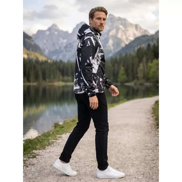  Pánska softshellová bunda premium ALTISPORT VOJ/ALM079JACK01 ČIERNOBIELA 