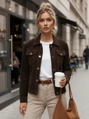 Dámska bunda DSTREET TY5583 HNEDÁ