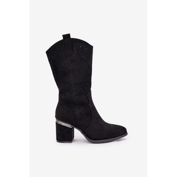  Dámske čižmy S.BARSKI HY51-238 BLACK 