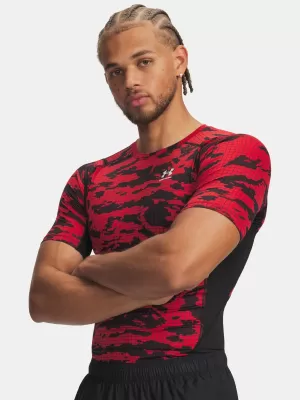 Pánske tričko UNDER ARMOUR HG PRINTED SS 6009657-002 ČIERNA