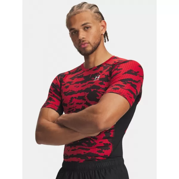  Pánske tričko UNDER ARMOUR HG PRINTED SS 6009657-002 ČIERNA 