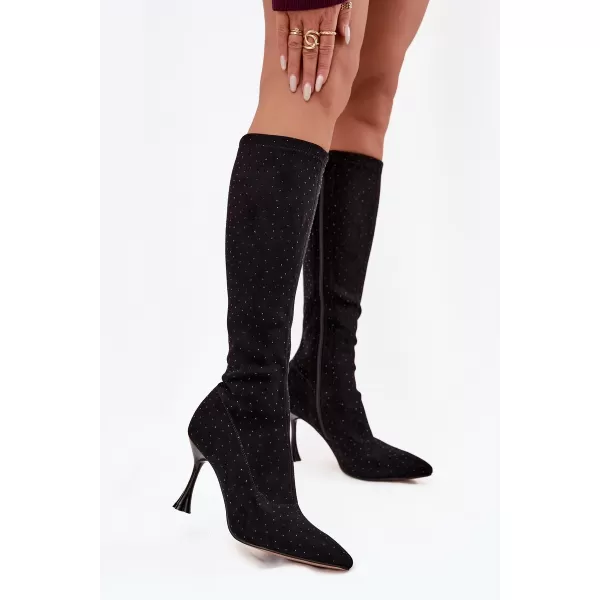  Dámske čižmy D&A JC52-883 BLACK 