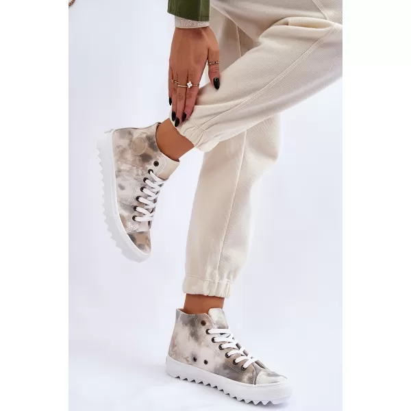  Dámske tenisky BIG STAR LL274047 WHITE/OLIVE Big Star Shoes 
