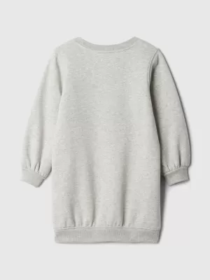 Detské šaty GAP LOGO DRESS 525970-00 LIGHT HEATHER GREY