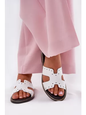 Dámske šľapky ZAZOO 40326 WHITE