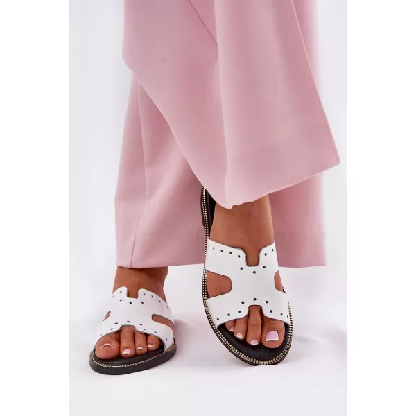  Dámske šľapky ZAZOO 40326 WHITE 