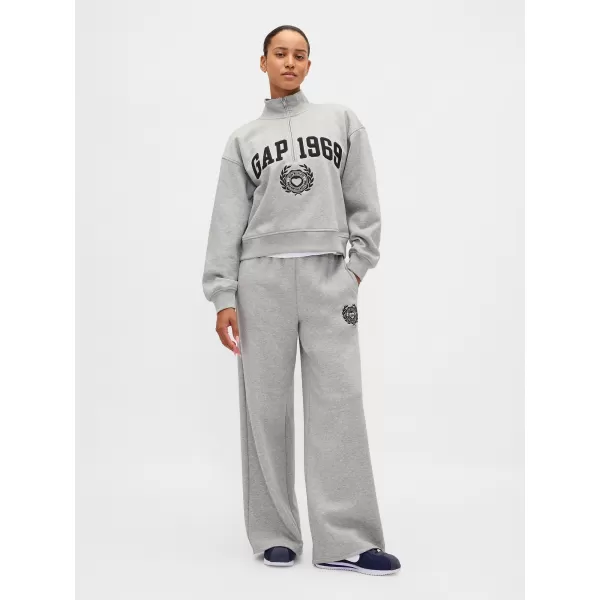  Dámska mikina GAP LOGO HALF ZIP 852841-04 HEATHER GREY 