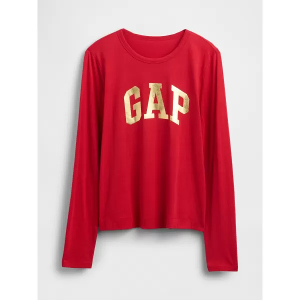  Dámske tričko GAP CREW LONGSLEEVE TEE 846968-01 MODERN RED 