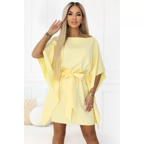  Dámske šaty NUMOCO 287-41 PASTELOVO CITRÓNOVÁ 