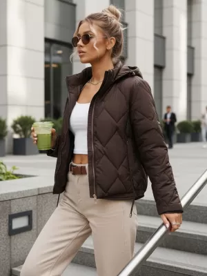 Dámska bunda DSTREET TY5670 HNEDÁ