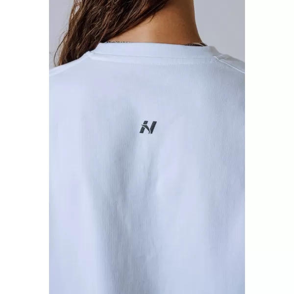  Tričko uvoľneného strihu POWER 894 WHITE Nebbia 
