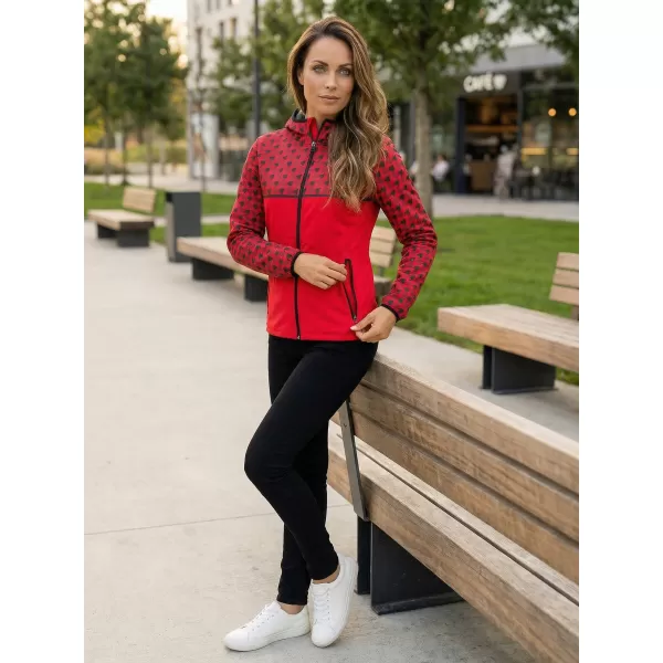  Dámska softshellová bunda premium ALTISPORT VOJ/ALW048JACK01 ČERVENÁ 