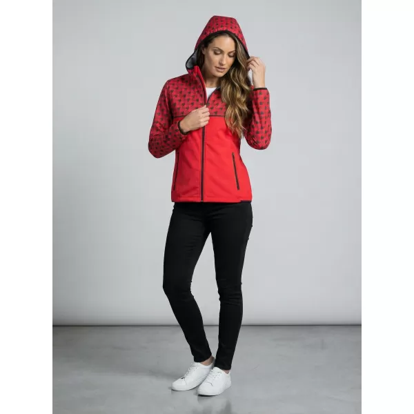  Dámska softshellová bunda premium ALTISPORT VOJ/ALW048JACK01 ČERVENÁ 