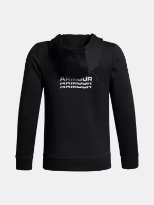 Chlapčenská mikina UNDER ARMOUR UA ARMOUR FLC RETRO GRPHC HD 6003812-001 ČIERNA