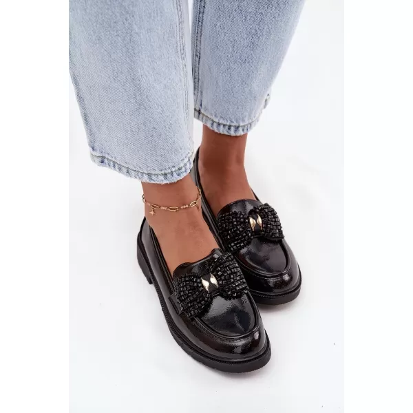  Dámske mokasíny D&A HY52-319A BLACK 
